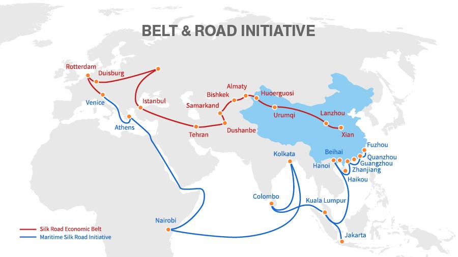 Belt and Road initiative Map